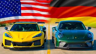 Corvette vs Porsche - USA vs Niemcy: WYŚCIG