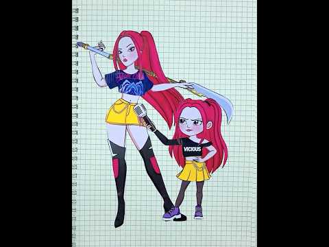 Kpop Demon Hunters HUNTRIX MIRA and MIRA BABY | Sticker Book DIY #golden #huntrix #sajaboys