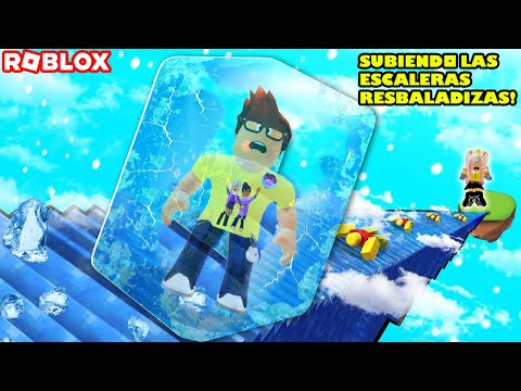 Subimos las Escaleras Resbaladizas Mas Troll De Roblox y Mandamos Saluditos! 😁😁