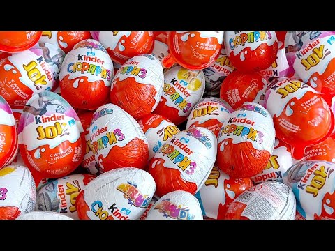 Some Lot's of Candies New! 766378 Yummy Kinder Joy Chocolate, Kinder Surprise Opening ASMR Lollipops