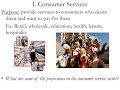 Consumer Services and Economic Concepts