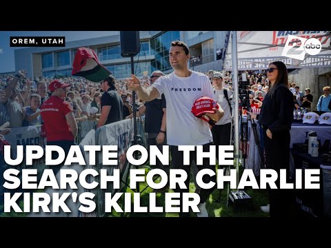 Law enforcement provides an update on the manhunt for Charlie Kirk's killer