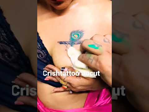 WOMEN CHEST TATTOO||chest tattoo design #viraltattoo #crishtattoo #shortvideo #tattoodesign #tattoo