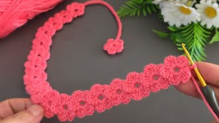 Wow!..🌸 Super Easy Crochet Knit Bandana Making. 🌸 🌸 🌸 #crochet #knitting #diy #keşfet #handmade 