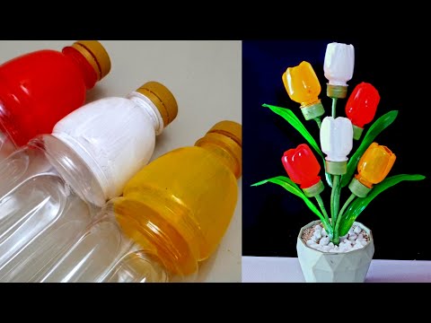 Ide Kreatif dari Botol Plastik || Kerajinan Bunga Botol Bekas || Daur Ulang Barang Bekas