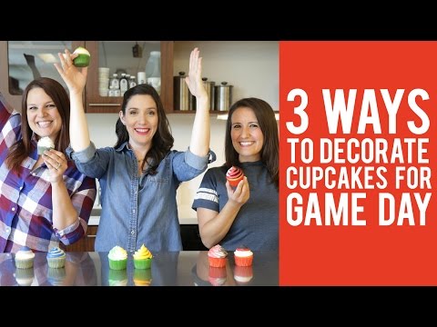 How to Decorate Cupcakes for Game Day - 3 WAYS!