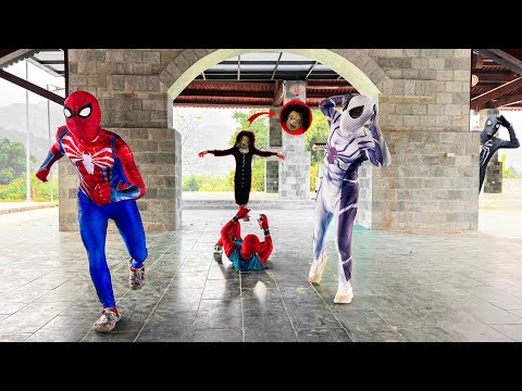 Pro 5 SPIDER-MAN vs SERBIAN LADY || Let's Play Hide and Seek in Abandoned Building !! ( Scary POV )