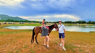 Lần đầu Mon tập cưỡi ngựa, phi ngựa quá chuyên nghiệp và chill tại Hồ sở Bông, Phước Hải