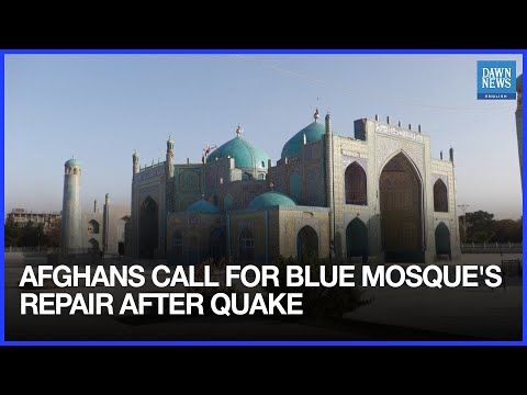 YouTube video thumbnail: Afghans Call for Blue Mosque's Repair After Quake Damages Historic Site