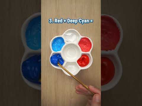 white + red + deep cyan = ?