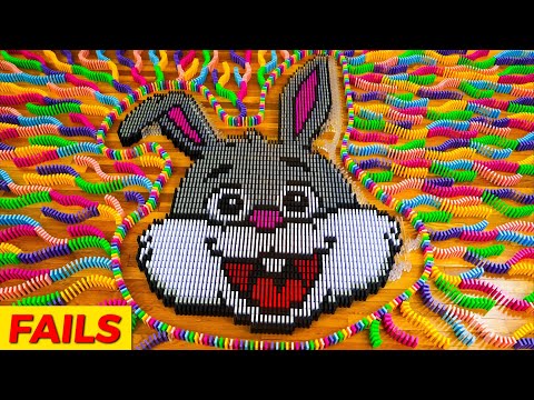 FAIL COMPILATION - Easter Bunny in Dominoes🐰