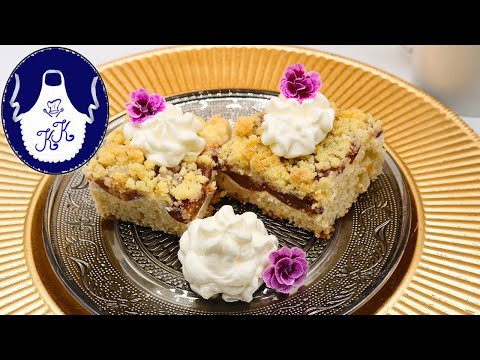 Ein schnelles Rezept für ein Tassenkuchen / Blechkuchen mit Marmelade und Streusel