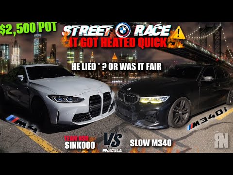 HUGE SHOCK! RACE ENDING BMW M4 G82 S58 VS BMW M340 G20 B58 OMG WHAT DID WE JUST WITNESS! LIED?!