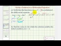 Differential Equations and Initial Conditions