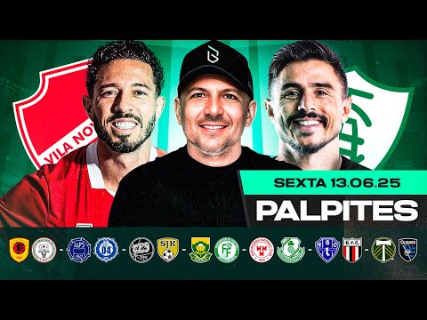 PALPITES DE FUTEBOL PARA HOJE 13 06 2025 (SEXTA-FEIRA) + BILHETE PRONTO | Boleiros Tips