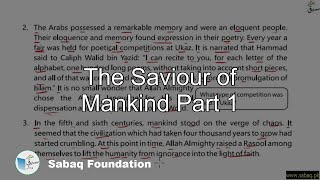 The Saviour of Mankind Part 1