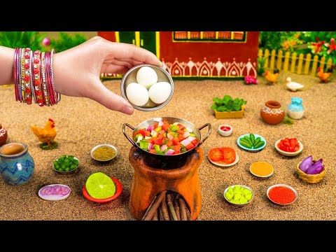 Miniature Egg Kadai Recipe | Egg Masala Curry  | Kadhai Egg Curry | Indian Anda Curry| Tiny Foodkey