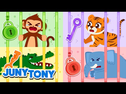 Escape From The Color Prison 🗝️🎨 Help the Animal Friends | + More Songs for Kids | JunyTony