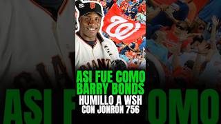 El dia que barry bonds silencio a wsh, con brutal jonrón numero 756 en #fernandotatisjr #mlb #beisb