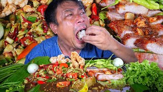 แหนมคอหมูย่าง กินกับตำแตงเผ็ดๆนัวๆปลาร้า-17-08-2025-