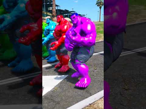 GTA V Color Hulk Brother Baby is Kidnaped, And RPG Ending #shorts #gta5 #hulk