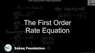 The First Order Rate Equation