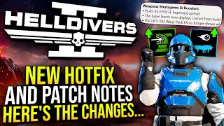 Helldivers 2 Just Released A New Hotfix, Here's what they changed!