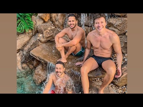 Carlinhos Maia e Lucas visitam mansão de Rodrigo Faro