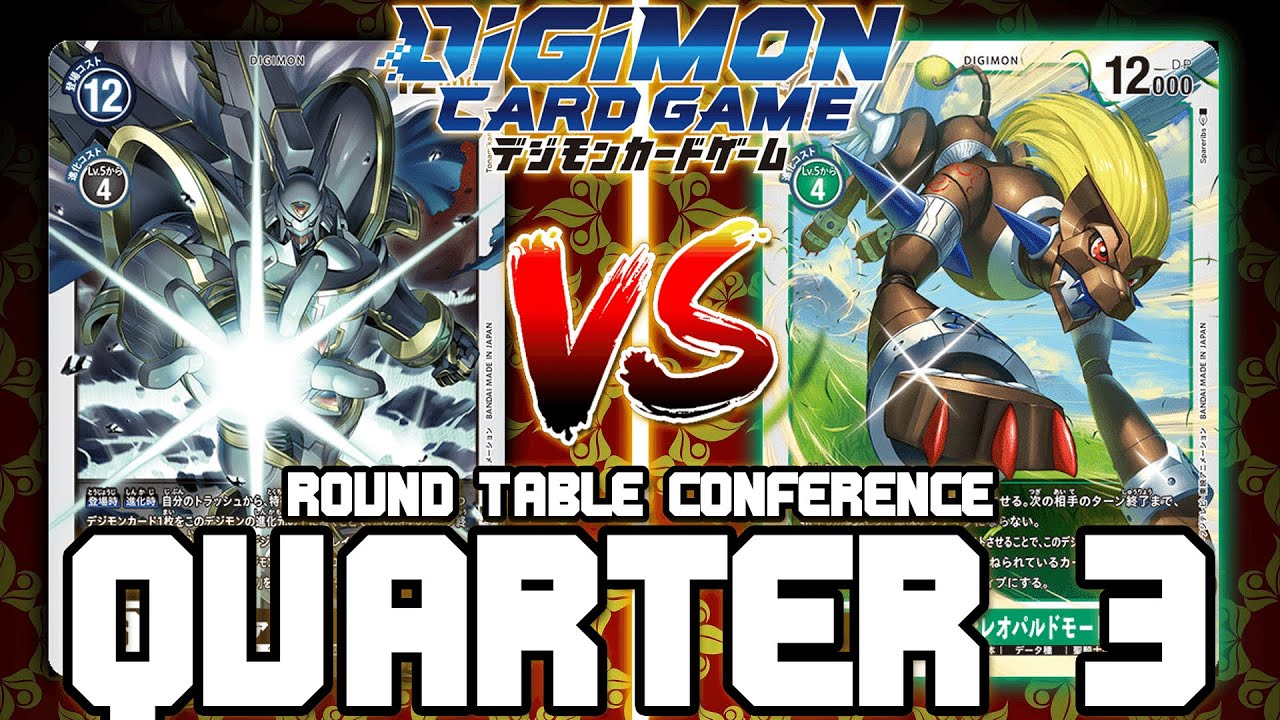 Alphamon VS Leopardmon!! | Digimon Card Game: BT-13 Round Table Conference (QUARTERFINAL 3)