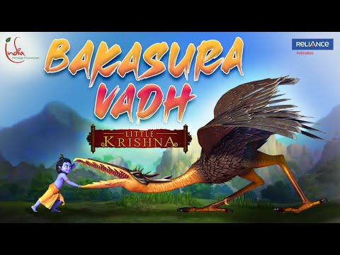 Little Krishna's Victory Over Bakasura | Krishna Bakasura Vadh 🌟🕉️👑