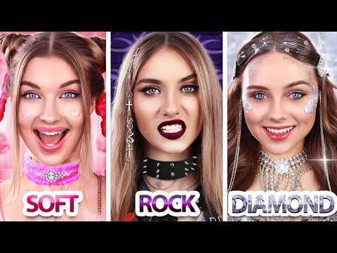 ¡Chica Brillante VS Chica Suave VS Chica Roca en el Baile Escolar! ¿Quién Será la Reina del Baile?