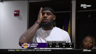 LeBron James POSTGAME INTERVIEWS | Los Angeles Lakers beat Phoenix Suns 123-116