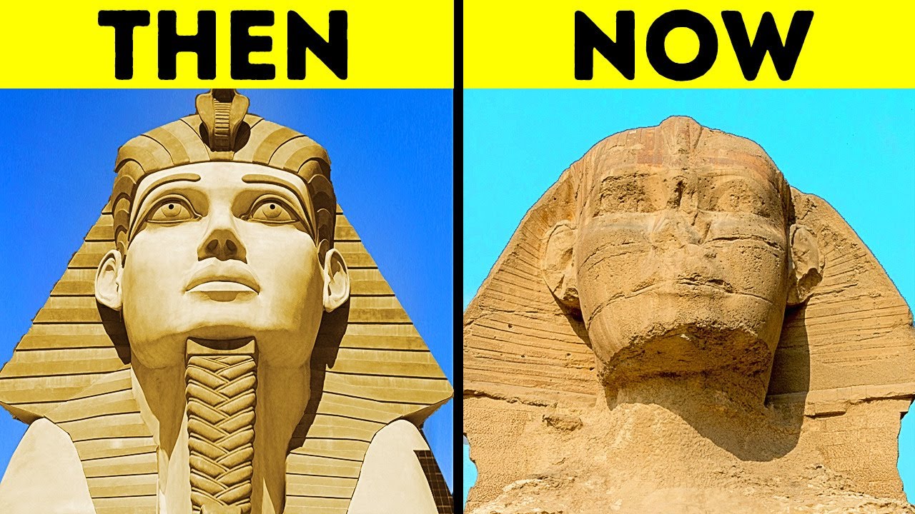 Famous Landmarks Then VS Now (The Sphinx Had a Beard!)