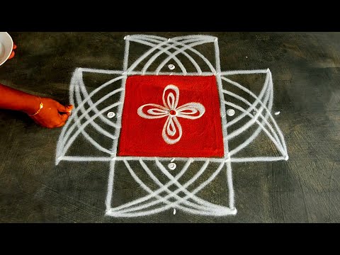 Padi kolam designs for friday🌹small creative rangoli designs🌹lotus kolam rangoli designs simple