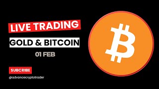 Bitcoin & Gold Live Trading || NY Session Live || 01 FEB || Vivek Yadav