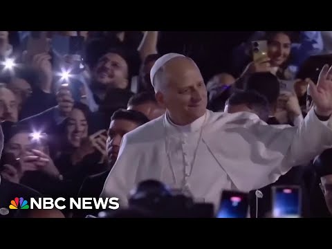 YouTube video thumbnail: Thousands of Young People Greet Pope Leo in Lebanon