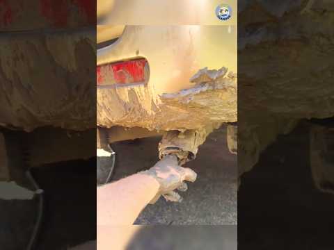 condition of toyota land cruiser LC200 after a rigorous offroading in mud. car is full of water mud.