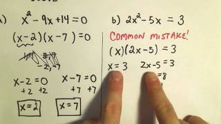 Solving Quadratic Equations by Factorization | Algebra