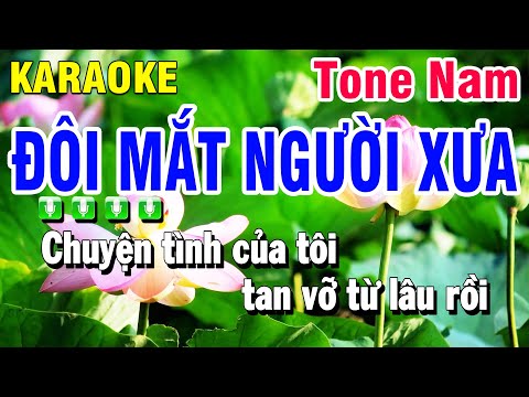 Karaoke Đôi Mắt Người Xưa Nhạc Sống Tone Nam Cm | Beat Huỳnh Anh