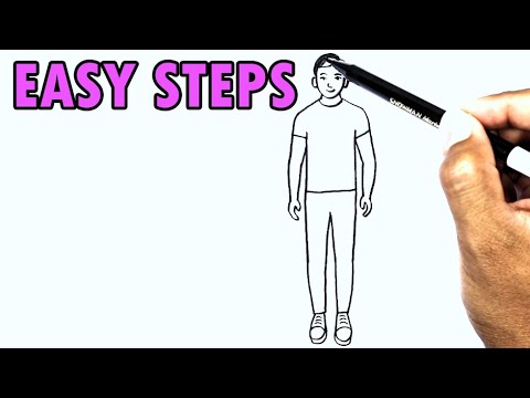 How To Draw A Person Full Body | Dad Drawing | Father Drawing Easy