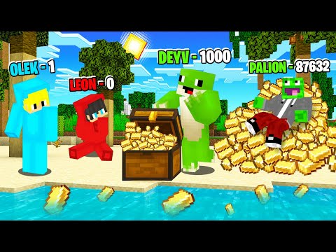 KTO ZNAJDZIE WIĘCEJ ZŁOTA NA WYSPIE WYGRYWA w Minecraft!
