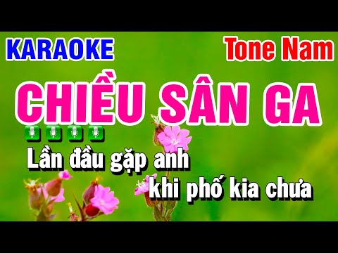 Karaoke Chiều Sân Ga Nhạc Sống Tone Nam | Beat Huỳnh Anh
