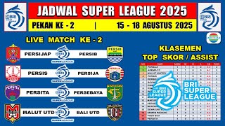 Jadwal Liga 1 2025 Pekan ke 2 ~ Persis vs Persija - Persijap vs Persib - Persita vs Persebaya