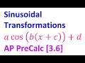 Sinusoidal Functions and Transformations
