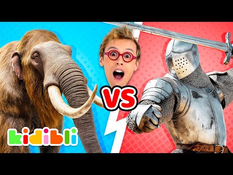 Prehistory VS Middle Ages Compilation | Historic Educational videos for kids | Kidibli