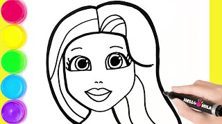 How to Draw a Cute Girl, Heart and Makeup | Drawing Tutorial Art