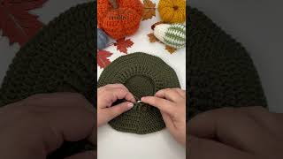 Crochet Fall Beret | Find the full tutorial on the Channel #windingroadcrochet #crochetpatterns