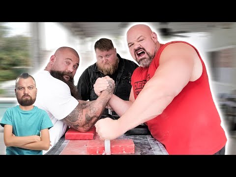 EDDIE HALL DOESNT STAND A CHANCE | ARM WRESTLING FT. BRANDON ALLEN