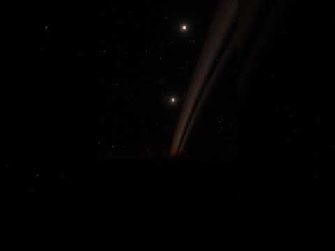 Space Ambient Music | Orbiting Ringed Exoplanet • EV Lacertae System [ Deep SPACE JOURNEY ] #Shorts