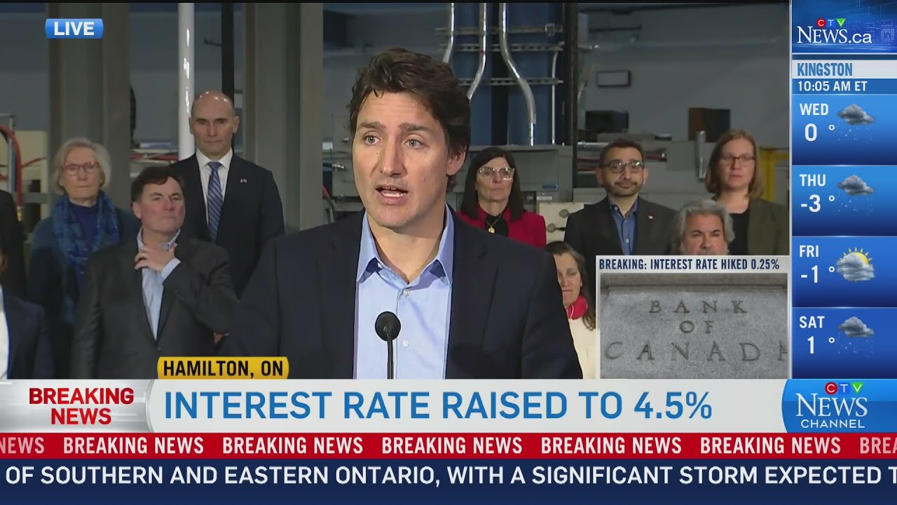 PM Trudeau comments on latest Bank of Canada rate hike